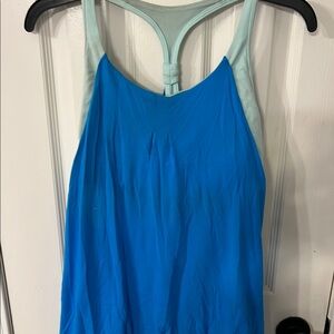 Lululemon Athletica Blue and Light Green Tank Top